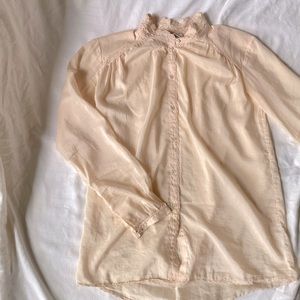 Wilfred Silk blouse with lacy collar